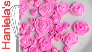 How To Make Mini Royal Icing Roses [upl. by Anamuj]