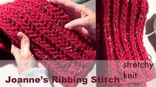 Knitting with Ribbing Stitch  Joannes Stitch Pattern [upl. by Rebe794]