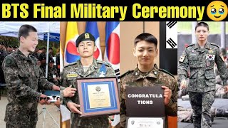 Finally Good News From Military 😍BTS Final Military Ceremony 🥹 BTS Training Over 😍 bts military [upl. by Kosey640]