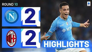 NAPOLIMILAN 22  HIGHLIGHTS  The sides split the points in fourgoal thriller  Serie A 202324 [upl. by Harald473]