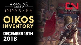 Assassins Creed Odyssey  Oikos Inventory  Legendary Vendor  Dec 18th  Dec 25th 2018 [upl. by Fionna]