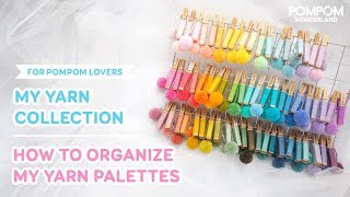 DIY Tutorial  My Yarn Collection amp How to Organize My Yarn Palettes For Pompom Lovers [upl. by Aisiram643]