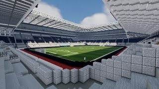 Minecraft TIMELAPSE  ST JAMES PARK Newcastle United  Megabuild  DOWNLOAD Official [upl. by Yekcor834]