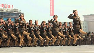 North Koreas Slow Motion Military  North Korea parade in Slow Motion [upl. by Nickles]