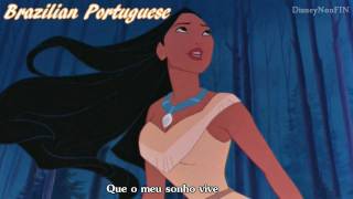 Pocahontas  Just Around The Riverbend  One Line Multilanguage HD [upl. by Nova]