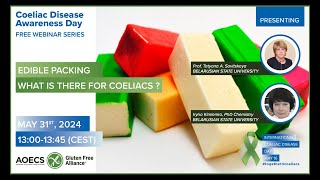 Coeliac Awareness Webinar 8  Edible packing  what is there for celiacs [upl. by Enovaj239]