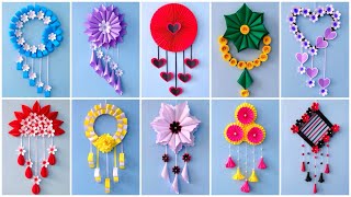 10 Unique Flower Wall Hanging  Quick Paper Craft For Home Decoration Easy Wall Mate DIY Wall Decor [upl. by Ravi987]