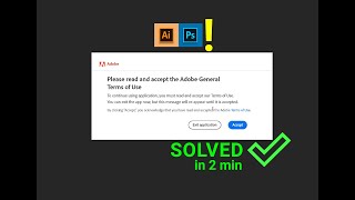 ⭕️ please read and accept the adobe general terms of use FIX NOW 2024 [upl. by Fiora79]