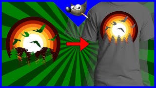 How to Create Simple T Shirt Mockups with GIMP  Shake Designs [upl. by Enisamoht616]