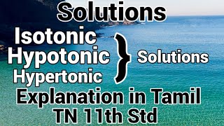 Solutions22IsotonicHypotonicHypertonic SolutionsExplanation in Tamil [upl. by Stanfill938]