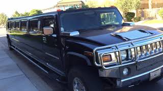 200quot Black Hummer Extended Limousine  Exterior View its a 20 Passenger Limo [upl. by Entwistle]