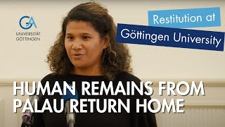 Human Remains from Palau Return Home  Repatriation Ceremony at Göttingen University [upl. by Ap476]