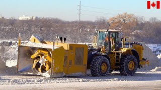 Raw video of the biggest snow dump site in MontrealTruck AccidentCanada🇨🇦❄️【No musicNo subtitle】 [upl. by Pavla]