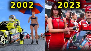 Evolution of GRID GIRLS in MotoGP Games motogp [upl. by Emmalyn]