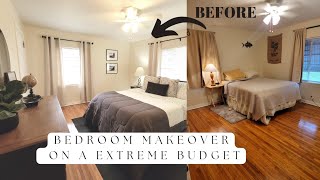 Extreme bedroom makeover on a budget  Bedroom transformation [upl. by Markiv]