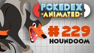 Pokedex Animated  Houndoom [upl. by Ayhtak73]