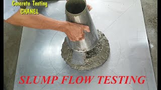 Slump Flow Test SCC Concrete [upl. by Levey459]