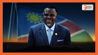 Nimibias VicePresident Nangolo Mbumba sworn in as interim president after death of Geingob [upl. by Keavy]