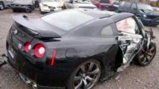 Nissan Skyline GTR 35 crash the worst crashtotaled [upl. by Madel]