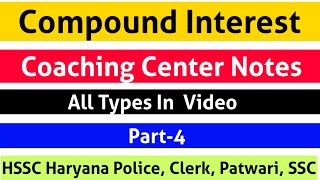 Compound Intrest CI Basic By Rakesh Yadav Sir Method With Best Tricks ICS [upl. by Neelhtakyram]