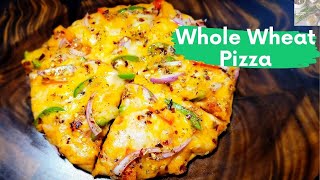 Whole Wheat Veg Pizza  No Yeast No Oven Pizza Recipe  Tawa Pizza Recipe [upl. by Einhorn]