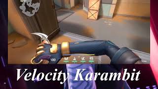 Velocity Karambit Gameplay amp Animation  VALORANT EPISODE 4 ACT 1 [upl. by Tsan763]