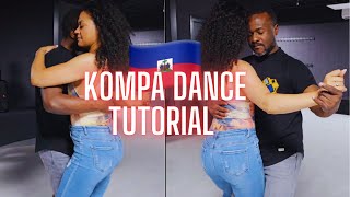 KOMPA DANCE TUTORIAL  BASIC TWO STEP 101  KONPA GOUYAD [upl. by Annaoy]