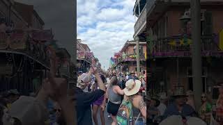 Mardi Gras at neworleans bourbonstreet hiphop takes over jazz mardigras [upl. by Huba717]