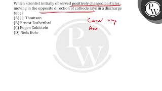 Which scientist initially observed positively charged particles moving in the opposite direction [upl. by Jeuz]