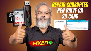 How to Repair SD Memory Card Pen Drive Best Solution मेमोरी कार्ड रिपेयर करने का सही तरीका  15 [upl. by Zitvaa]