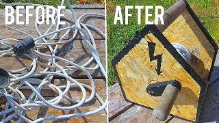 Easy Way to Organize Your Extension Cord Extension Cord Reel DIY [upl. by Atilegna610]