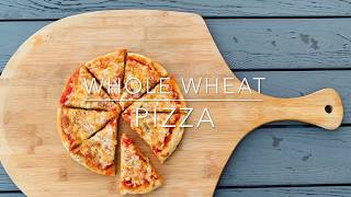 Whole Wheat Pizza  No Yeast Pizza  Cheese Pizza  Veggie Pizza [upl. by Ecnaiva542]