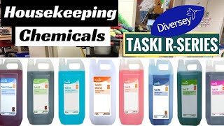 Housekeeping Cleaning Agents  Taski RSeries Chemicals R1 to R9 usage [upl. by Eoj]