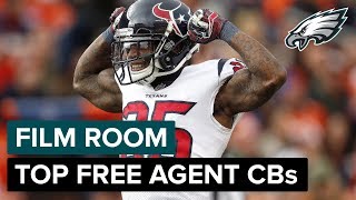 Breaking Down the Top Free Agent Cornerbacks  Eagles Film Room [upl. by Petr]