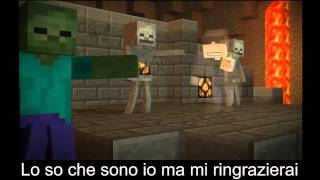 Minecraft ♪ quotDont Mine At Nightquot Sub ITA Last Friday Night Parody [upl. by Zanahs]