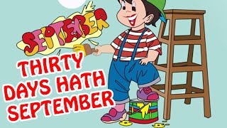 Thirty Days Hath September  Animated Nursery Rhyme in English [upl. by Olethea]