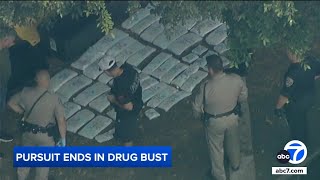 CHP chase ends with 34 million worth of meth seized in downtown Los Angeles [upl. by Kano]