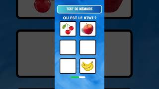 jeux de mémoire 6 fruits à mémoriser 🍎🍌🍇 [upl. by Coray]