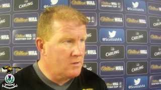 CaleyJagsTV  Duncan Shearer PreMatch v Greenock Morton  Scottish Cup  301113 [upl. by Ainad239]