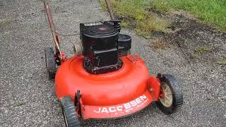 47 year old Jacobsen mower fires up on second pull after 10 years [upl. by Trojan]