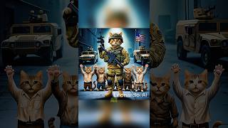 Kitty soldier  cats ready for war catshorts viralshort catarmy shorts [upl. by Yaakov]