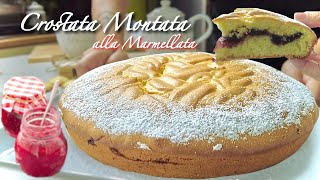 CROSTATA MORBIDA Marmellata e Noci al LATTE SENZA BURRO facilissima [upl. by Arrakat]