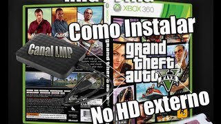 Como instalar  GTA V  NO HD EXTERNO XBOX360 RGH JTAG [upl. by Hgiel617]