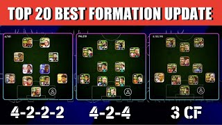 Top 20 New Formations Update In eFootball 2024 Mobile  424 Formation Available 🤔 [upl. by Einalem]