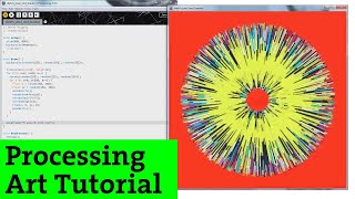 Ep1 Processing tutorial  GENERATIVE CIRCLE with line and loop Creative coding Generative art [upl. by Agon622]