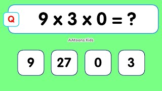 Maths Quiz for Kids  Three Digits Multiplication Table Quiz  Quiz Time  Learn Maths [upl. by Justicz]