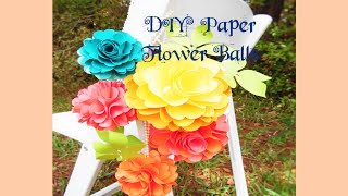 DIY Paper Rose Flower Pomander Kissing Balls [upl. by Kurys]