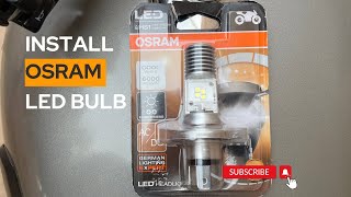 Osram Led Bulb Installation  Best Led Bulb for Bike  ACDC Led Bulb for Bike [upl. by Wrdna]