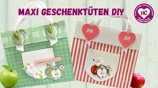 Anleitung große Geschenktüte basteln ganz einfach [upl. by Nnalyrehs]