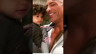 Dwayne Johnson with his cute daughter ❤️shorts [upl. by Novonod]